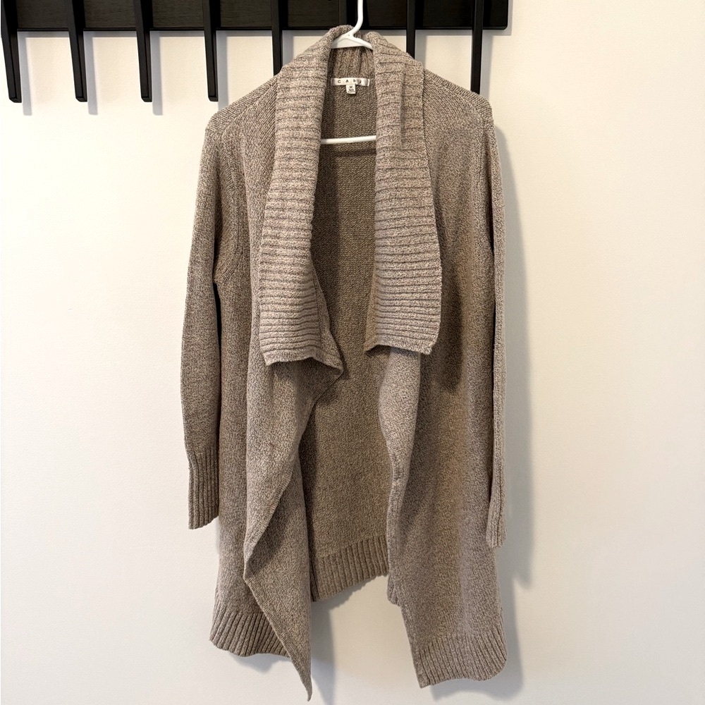 Cabi Oatmeal Confetti Longline Sweater